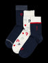 Marks & Spencer "3pk Cotton Rich Love Heart Ankle High Socks"